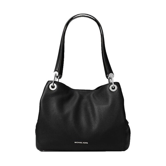 Michael Kors Raven Black Pebbled Leather Large Hobo Tote Shoulder Bag Purse $398 - Picture 1 of 16
